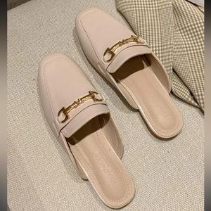 SHEIN ! Women's Fashionable Metal Decor Flat Mules Shoes